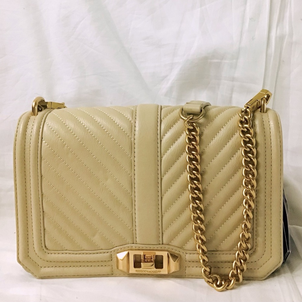 Rebecca Minkoff Chevron Quilted Love Crossbody NWT